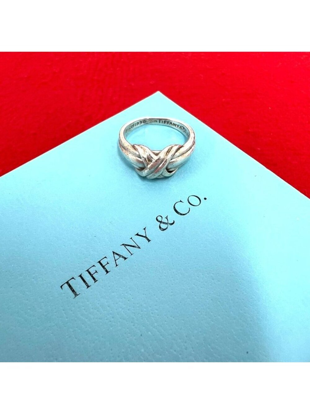 Tiffany & Co Vintage Signature Cross Ring 925 Sterling Silver